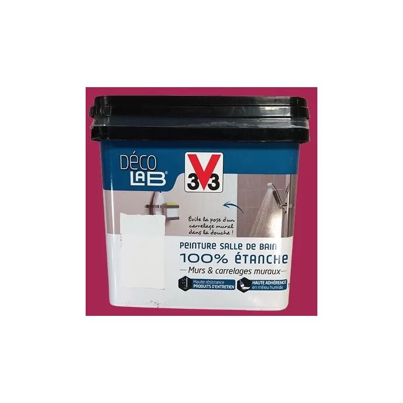 Déco lab Peinture Salle de bain 100% Etanche Cassis 0,75 l - V33