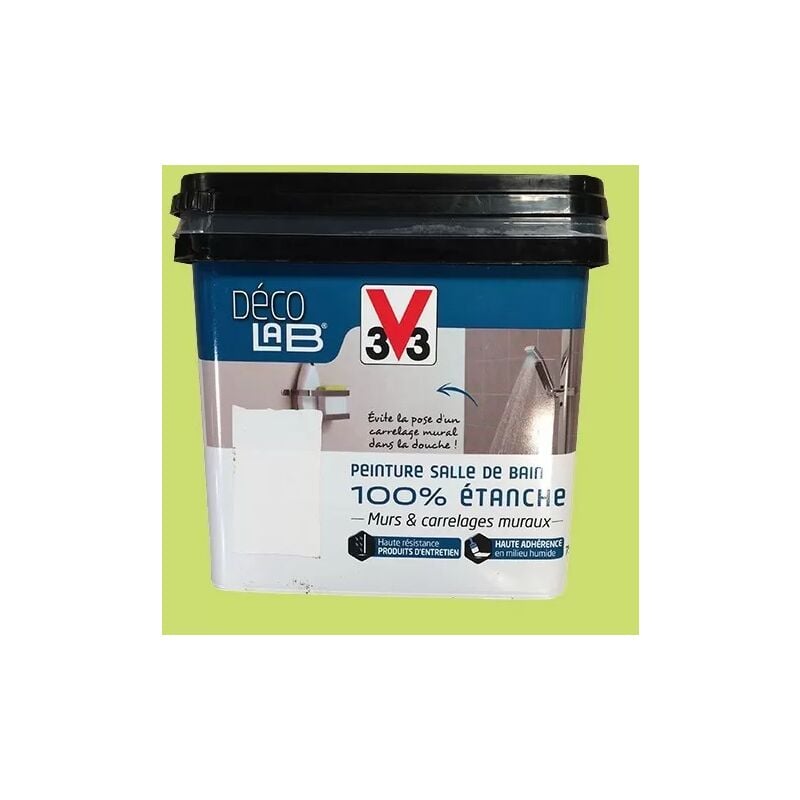 Déco lab Peinture Salle de bain 100% Etanche Feuille de bambou 0,75 l - V33