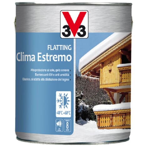 V33 Flatting Clima Estremo Vernice Protezione Legno Esterno Barche Infissi Mare - Formato: 0,75 Lt