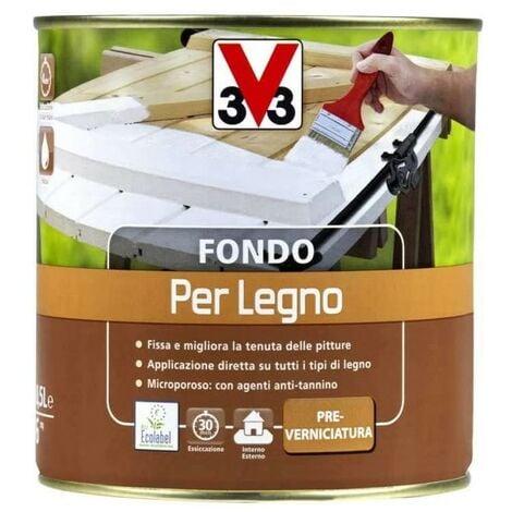 V33 Fondo Per Legno All'Acqua 500 ml