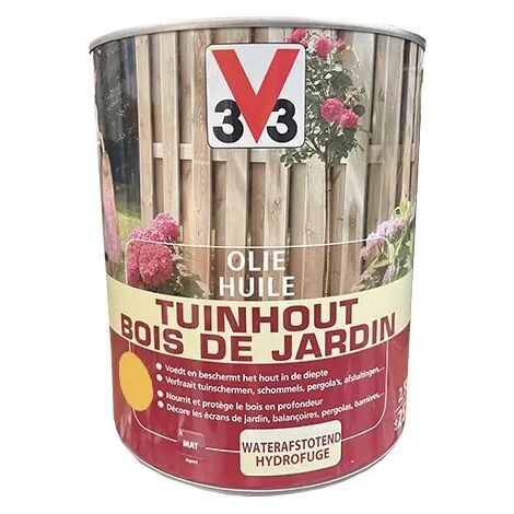V33 Huile Bois de jardin Brun Clair 2,5 L