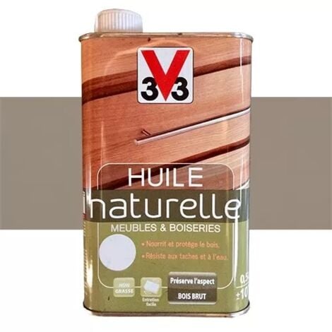 V33 Huile naturelle Meubles & Boiseries Smoke 0,5 L