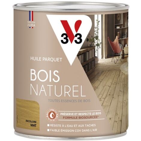 V33 Huile Parquet Incolore Naturel Mat 750 ml
