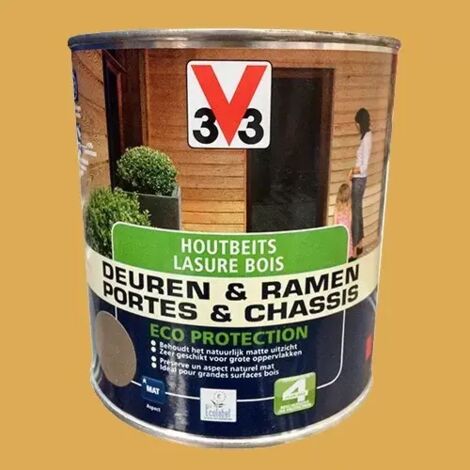 V33 Lasure Portes et chassis 4 ans Eco Protection Chêne Clair 0,75 L