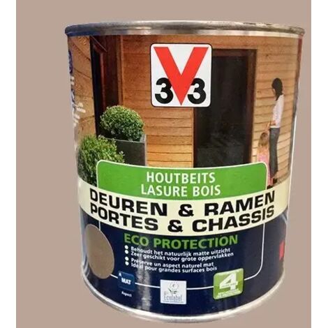V33 Lasure Portes et chassis 4 ans Eco Protection Terre glaise 0,75 L