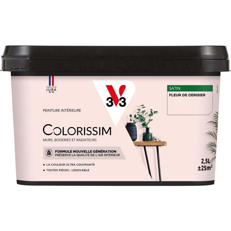 Peinture murale intérieure Colorissim® V33 Fleur de cerisier Satin 2,5L