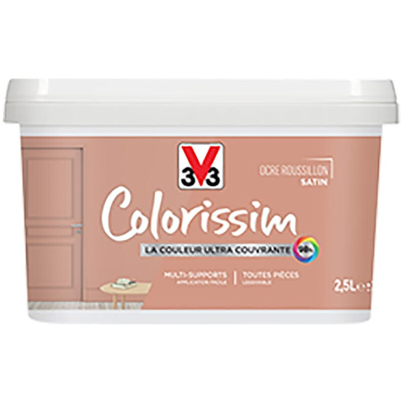 Peinture Multi-supports V33 Colorissim Satin Ocre Roussillon 2,5 l