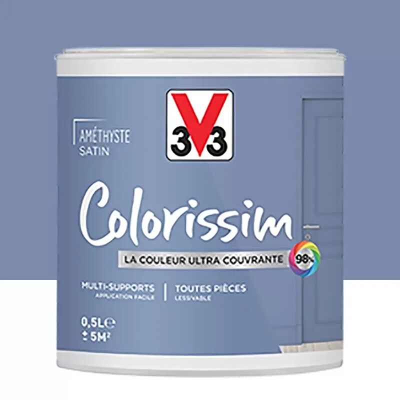 Peinture Multi-supports V33 Colorissim Satin Amethyste 0,5 l