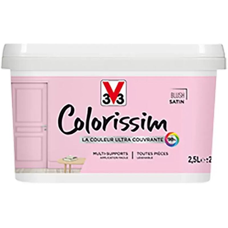Peinture Multi-supports V33 Colorissim Satin Blush 2,5 l