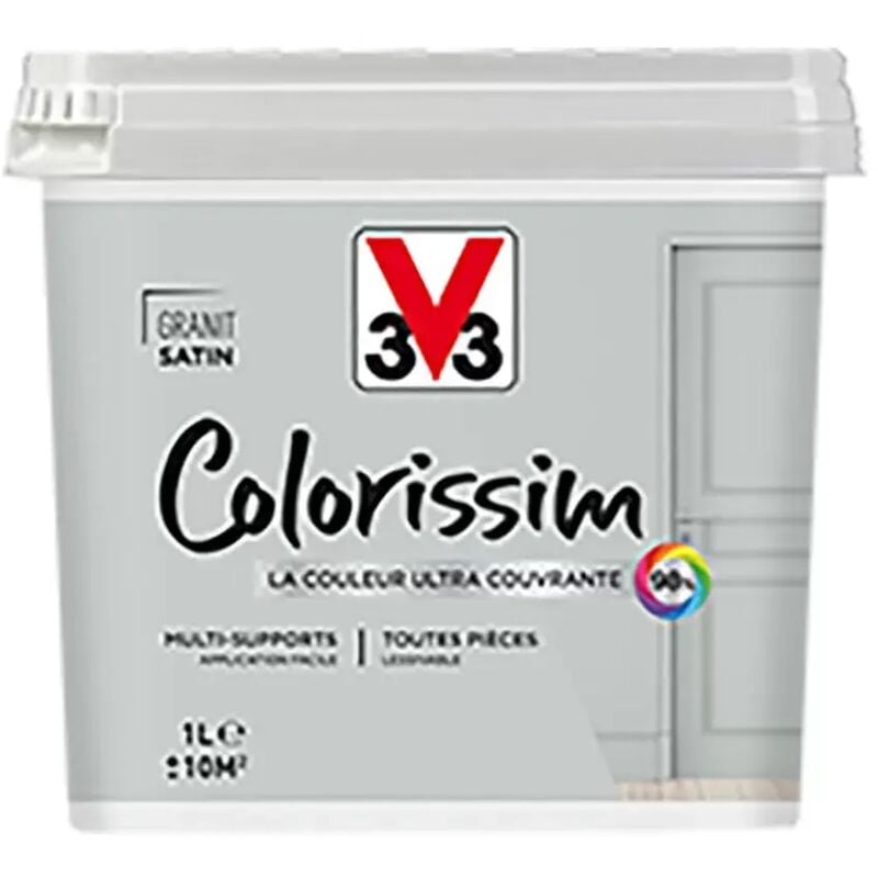 Peinture Multi-supports V33 Colorissim Satin Granit 1 L