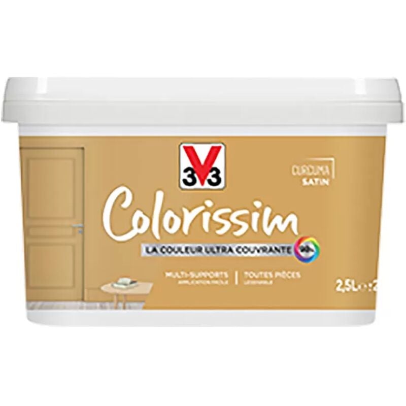 V33 - Peinture Multi-supports Colorissim Satin Curcuma 2,5 l