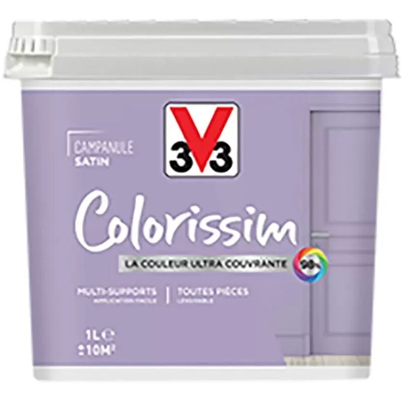 Peinture Multi-supports V33 Colorissim Satin Campanule 1 l