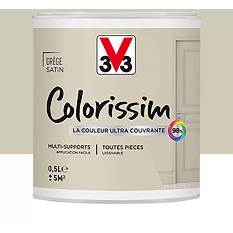 Peinture Multi-supports V33 Colorissim Satin Grège 0,5 l