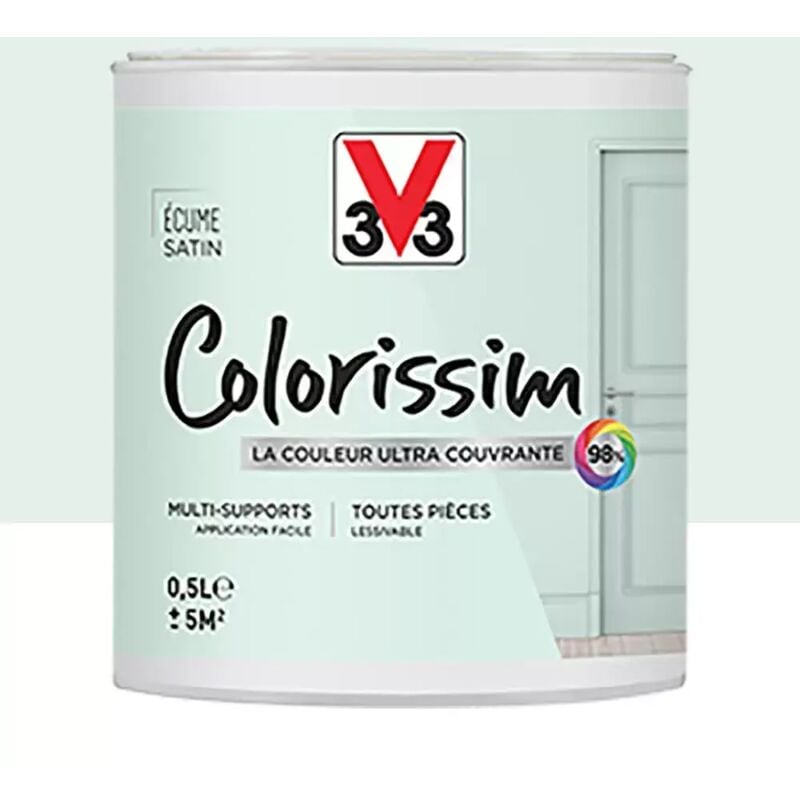 Peinture Multi-supports V33 Colorissim Satin Ecume 0,5 L