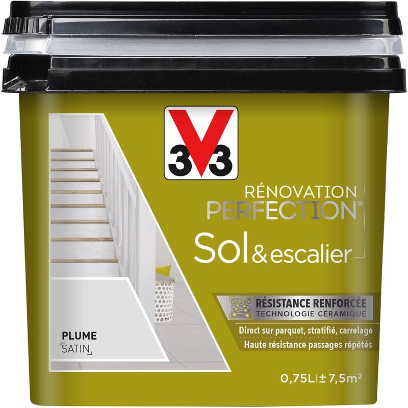 V33 - Peinture sols & escaliers Rénovation perfection® Plume satin 0,75L
