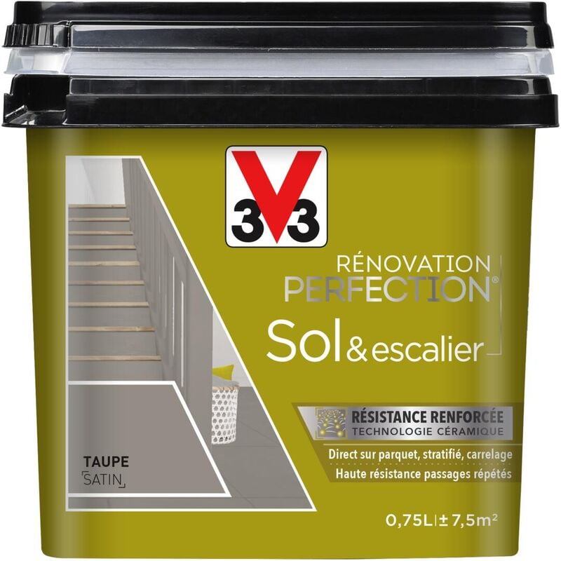 V33 - Peinture sols & escaliers Rénovation perfection® Taupe satin 0,75L