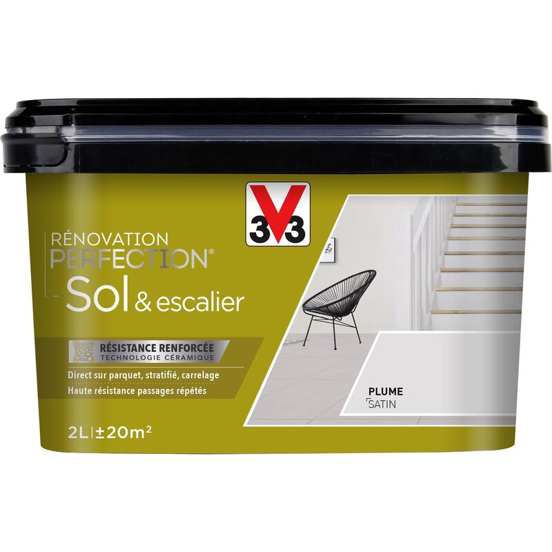 V33 - Peinture sols & escaliers Rénovation perfection® Plume satin 2L