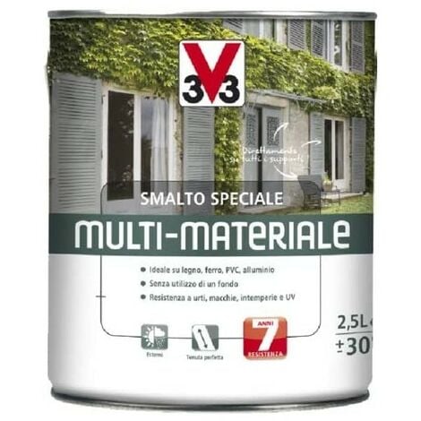 V33 Smalto Multi-Materiale 4 in 1 0.5L Grigio