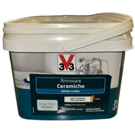 V33 - SMALTO PER PIASTRELLE GRIGIO PERLA2LT