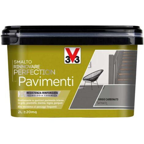 V33 SMALTO RINNOVARE PERFECTION PAVIMENTI Grigio Carbonato Satinato 2 L