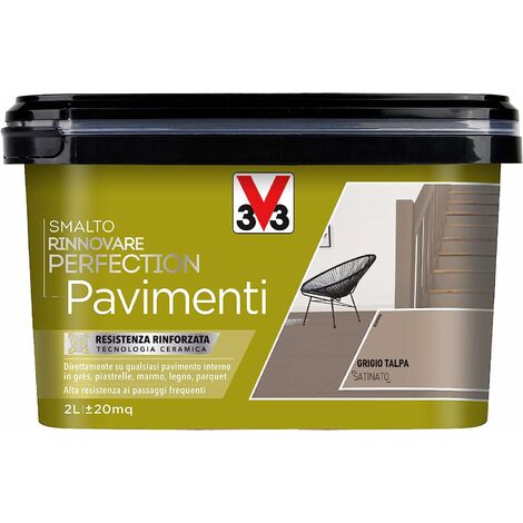 V33 SMALTO RINNOVARE PERFECTION PAVIMENTI Grigio Talpa Satinato 2 L