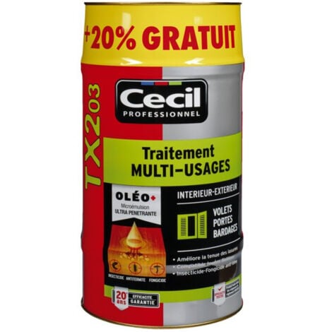 CECIL V33 Traitement du Bois Multi-Usages TX203 6L