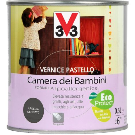 V33 Vernice Pastello Camera Bambini Ardesia 0,5 L