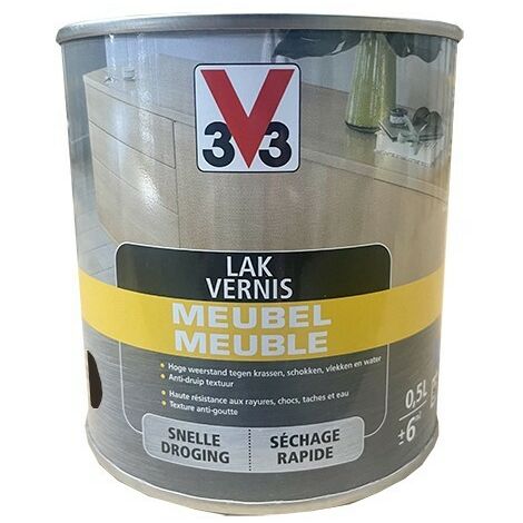 V33 Rénovation Meubles Cuisine (Bois vernis-Mélaminés-Stratifiés) Satin Noir  réglisse de la marque V33