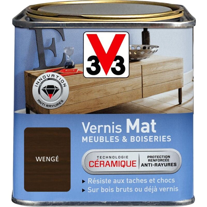 Vernis intérieur Meubles et boiseries V33 Wengé Mat 0,5L