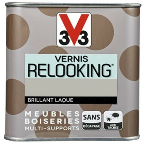 V33 Vernis Relooking Ficelle Brillant Laque 0,5 L - Ficelle