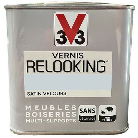 V33 Vernis Relooking Gris Galet Satin Velours 1 L - Gris galet