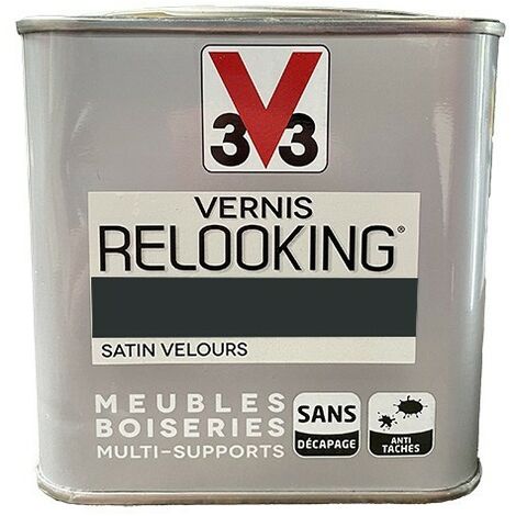 main image of "V33 Vernis Relooking Noir de Carbone Satin Velours - Noir de Carbone"
