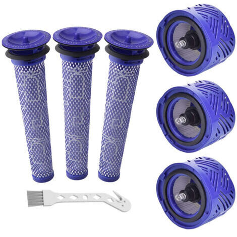 V6 Filter für Dyson, 6er-Pack Ersatzfilter für Dyson V6 Absolute Animal Motorhead Animal Staubsauger, 3 HEPA-Nachfilter, 3 Vorfilter, ersetzt die Teile 965661-01 und 967478-01