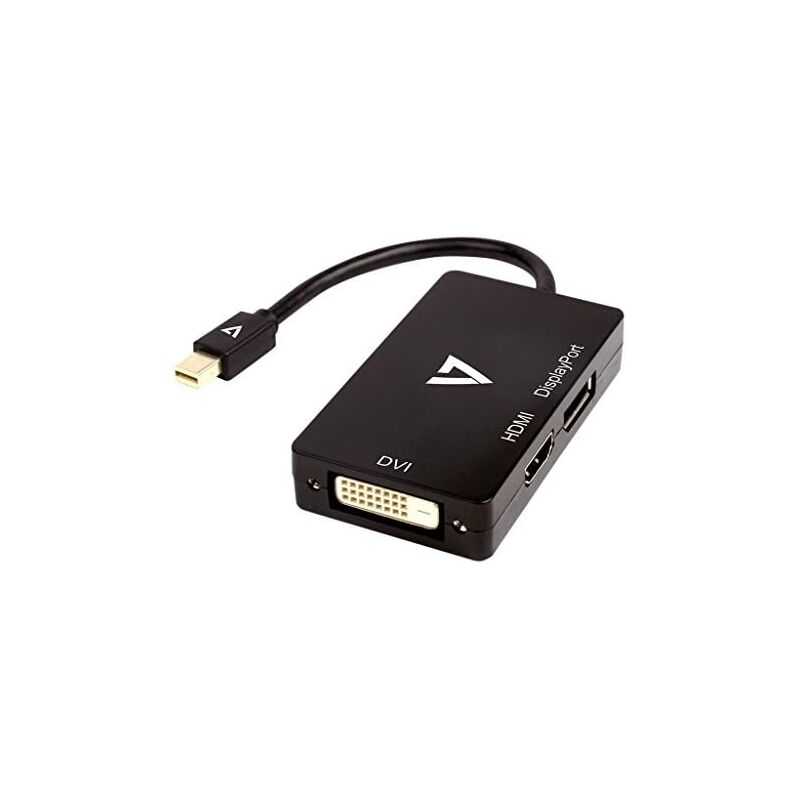 V7 V7MDP-DPDVIHDMI-1E Adaptateur Mini-DisplayPort (m) vers DisplayPort, HDMI ou DVI (h)