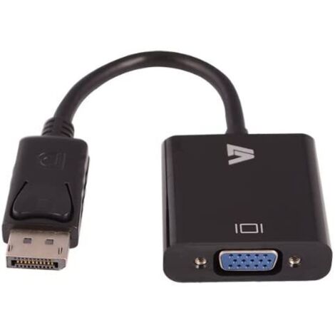 V7 Adaptateur vidéo DisplayPort mâle vers VGA femelle - noir - 1x 20-pin DisplayPort - 1x 15-pin VGA - Male connector / Female connector - 0,2 m - Noir (CBLDPVGA-1E)