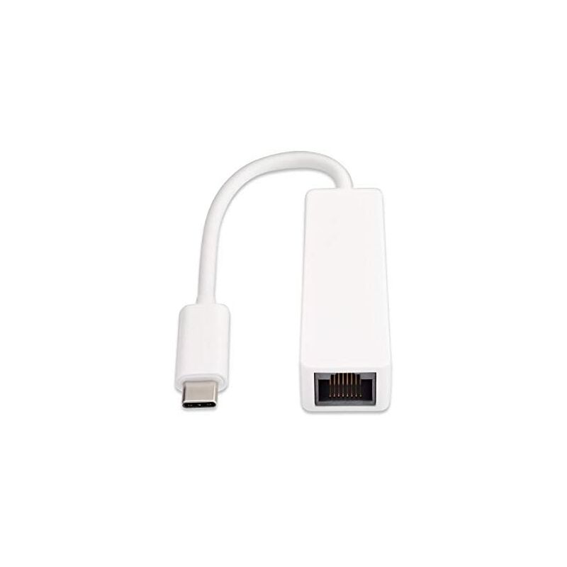 Image of V7 Adattatore da USB-C (m) a Ethernet (h) colore bianco - Hub (RJ-45, USB 3.1 (3.1 Gen 1) Type-C, Bianco, Cina, RoHS)
