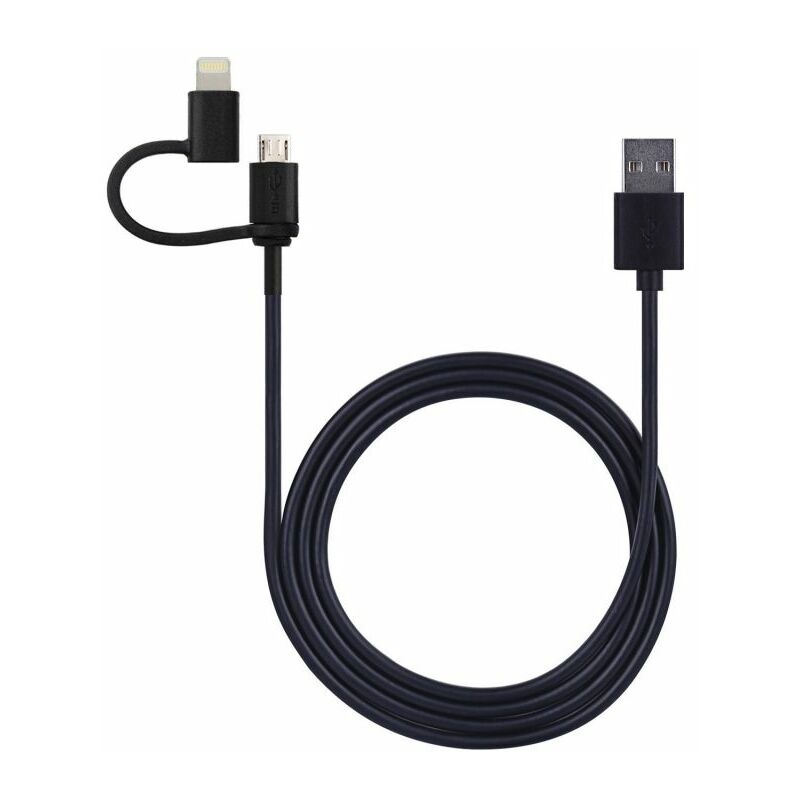 

LTMCUSB1M-BLK-2EC cable USB 1 m USB 2.0 USB A Micro-USB B/Lightning Negro - V7