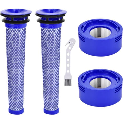 V7 V8 Filtre pour Dyson, 4Pack Filtres de Rechange pour Aspirateurs Dyson V7 V8 Absolute Animal Motorhead Animal, 2 Post-Filtres HEPA, 2 Pré-Filtres Remplacez les pièces 965661-01 et 967478-01