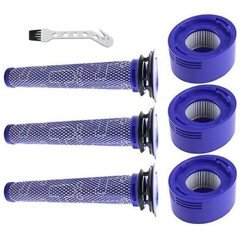 V8 Lot De 3 Filtres Post-moteur Hepa V7 V8 Et 2 Pr-filtres De Rechange Pour Dyson V7 V8 Animal Pour Dyson  Dy-96566101, Dy-96747801