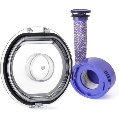 V8 V7 Couvercle de rechange pour aspirateur Dyson avec filtre post-moteur HEPA et pré-filtre