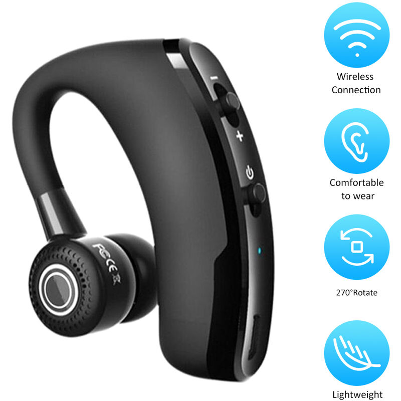 

V9 Auriculares inalambricos BT Auriculares para automovil Auriculares intrauditivos Manos libres Auriculares comerciales Auriculares deportivos para