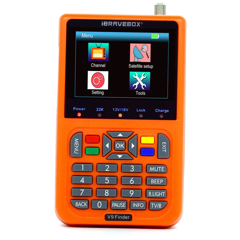 V9 Finder Digital Satellite Finder Lcd Satellite Digital Satellite Finder Signal Finder Meter Compteur Satellite Finder 3,5 pouces LCD Digital