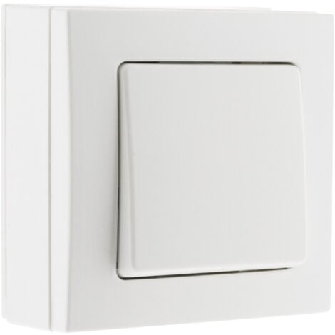 Va et vient 10A saillie borne auto - Blanc - Bel'Vue - Zenitech
