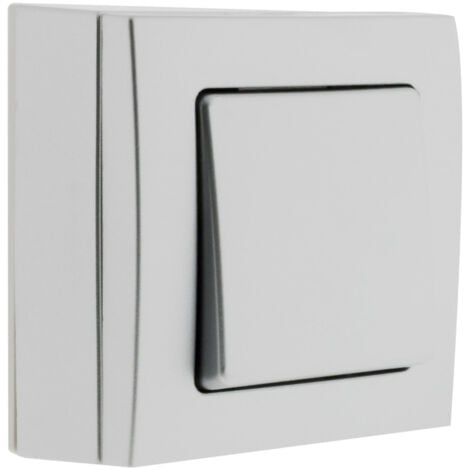 Va et vient 10A saillie borne auto - Gris - Bel'Vue - Zenitech