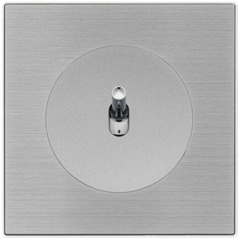 Va-et-vient ALU avec manette chrome DOM et plaque simple métallisée gris – Élégance et fonctionnalité intemporelles - FONTINI