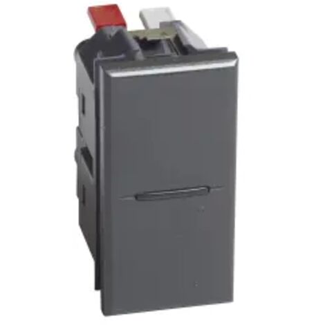Va et Vient AXOLUTE Axial 1 Module Borne Auto Alu BTICINO BTHS4003AN