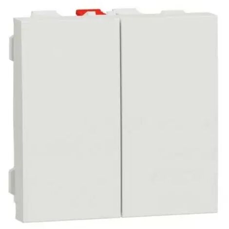 va et vient - double - 2 modules - 10a - borne auto - blanc - schneider electric nu321318f