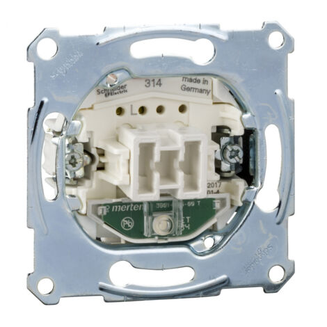 Va-et-vient lumineux 10A localisation 250V CA connexion auto sans plaque ni enjoliveur Merten AQUADESIGN SCHNEIDER MTN3136-0000