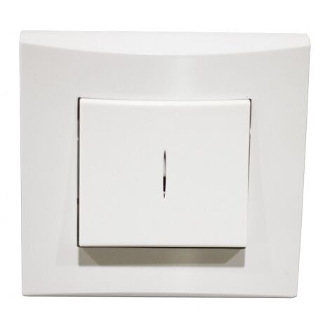 Va et vient lumineux blanc 10A 250V – Interrupteur encastré avec voyant LED orange – Connexion rapide par bornes automatiques – Alternative Elec