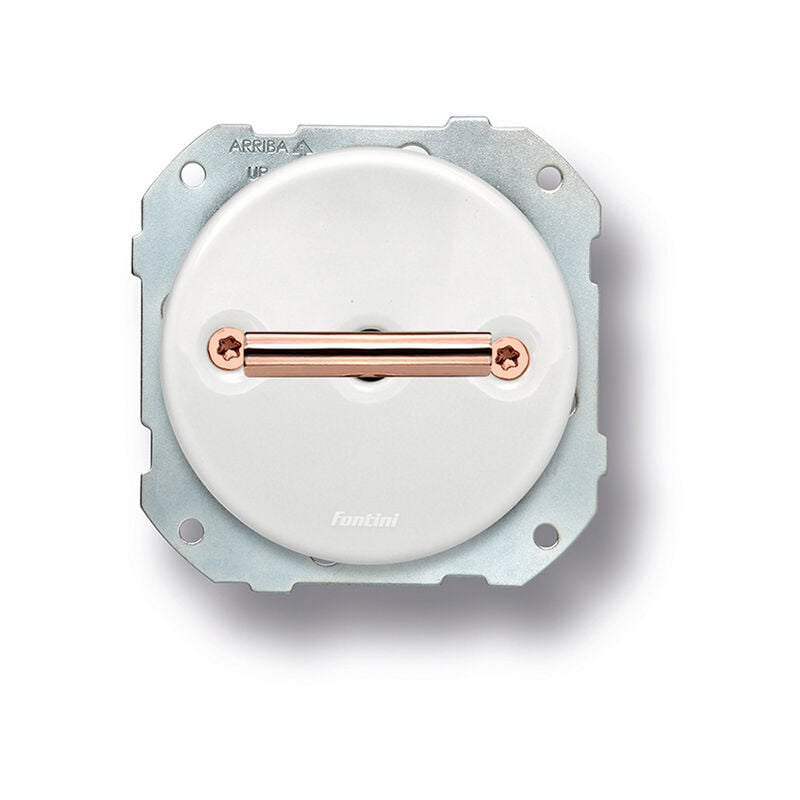 Va-et-vient métal cuivre brillant porcelaine blanche do low Fontini